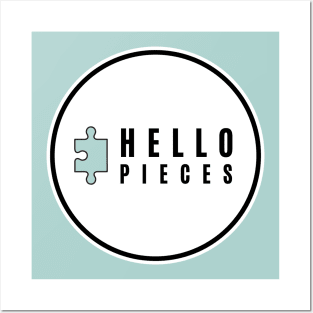 Hello Pieces- Circle White Posters and Art